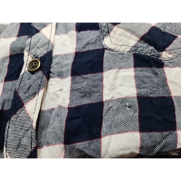 Faded Glory Shirt Womens Flannel Plaid Button Up Long‎ Sleeve Large 12 - 14 - Picture 3 of 8